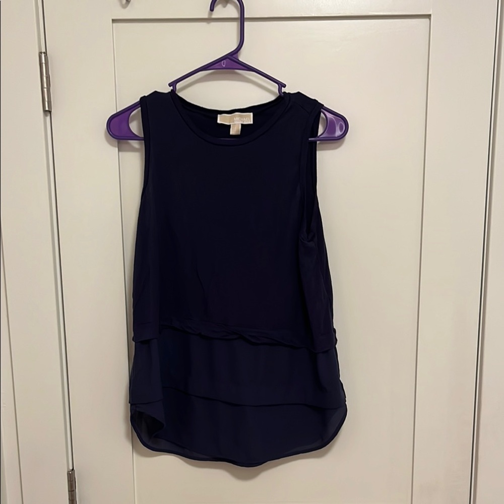 Women's Navy Sleeveless Top